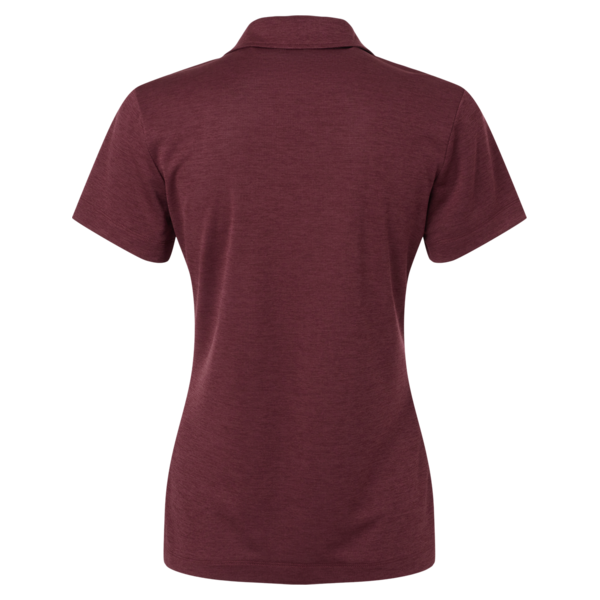 AllPro Women's Pro-Lock Performance Mélange Polo, Maroon Melange, Back view