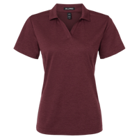 AllPro Women's Pro-Lock Performance Mélange Polo, Maroon Melange, Front view