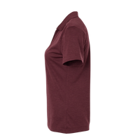 AllPro Women's Pro-Lock Performance Mélange Polo, Maroon Melange, Left Sleeve view