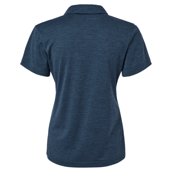 AllPro Women's Pro-Lock Performance Mélange Polo, Navy Melange, Back view