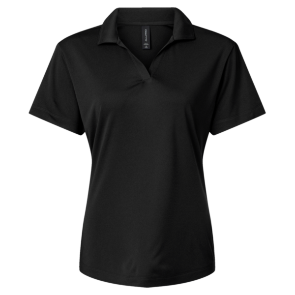 AllPro Women's Pro-Lock Performance Polo, Black, Front view