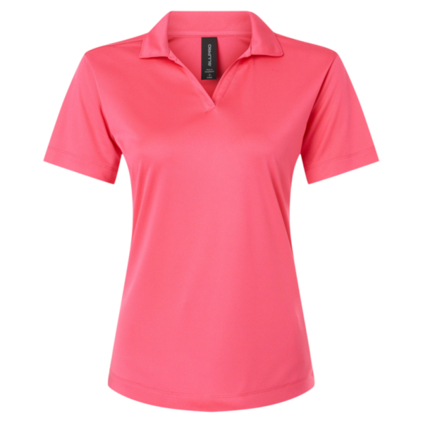 AllPro Women's Pro-Lock Performance Polo, Bright Pink, Front view