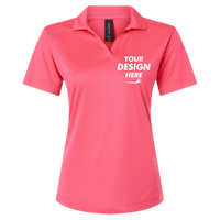 AllPro Women's Pro-Lock Performance Polo, Bright Pink, Front view, Mockup