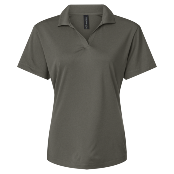 AllPro Women's Pro-Lock Performance Polo, Charcoal, Front view