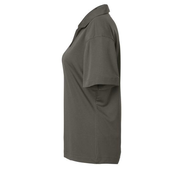 AllPro Women's Pro-Lock Performance Polo, Charcoal, Left Sleeve view