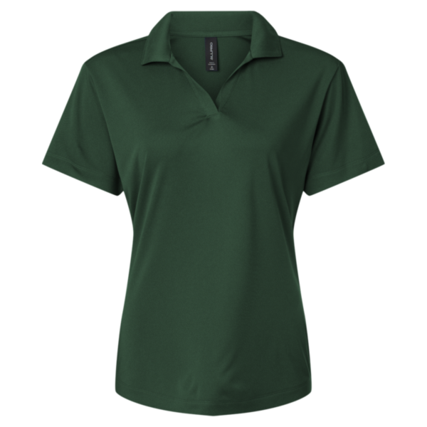 AllPro Women's Pro-Lock Performance Polo, Forest Green, Front view