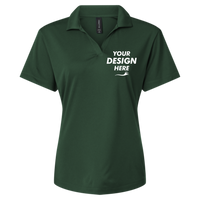 AllPro Women's Pro-Lock Performance Polo, Forest Green, Front view, Mockup