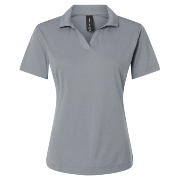 AllPro Women's Pro-Lock Performance Polo, Heather Steel, Front view