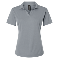 AllPro Women's Pro-Lock Performance Polo, Heather Steel, Front view