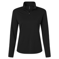 AllPro Women's Pro-Lock Performance Quarter-Zip Pullover, Black, Front view