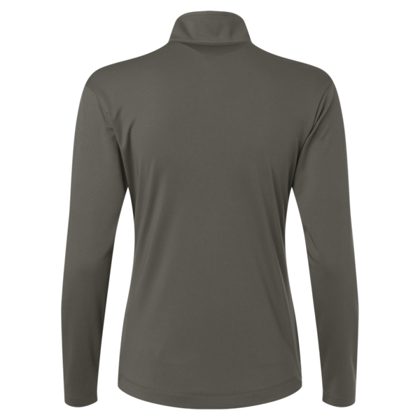 AllPro Women's Pro-Lock Performance Quarter-Zip Pullover, Charcoal, Back view