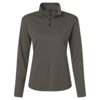 AllPro Women's Pro-Lock Performance Quarter-Zip Pullover, Charcoal, Front view