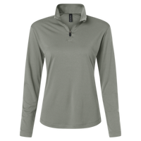 AllPro Women's Pro-Lock Performance Quarter-Zip Pullover, Greystone, Front view