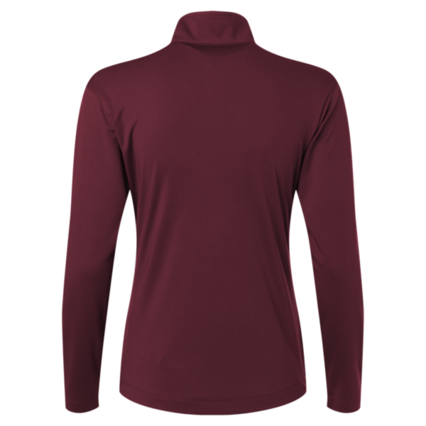 AllPro Women's Pro-Lock Performance Quarter-Zip Pullover, Maroon, Back view