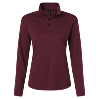 AllPro Women's Pro-Lock Performance Quarter-Zip Pullover, Maroon, Front view