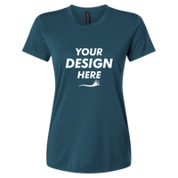 AllPro Women's Pro-Lock Performance T-Shirt, Atlantic Blue, Front view, Mockup