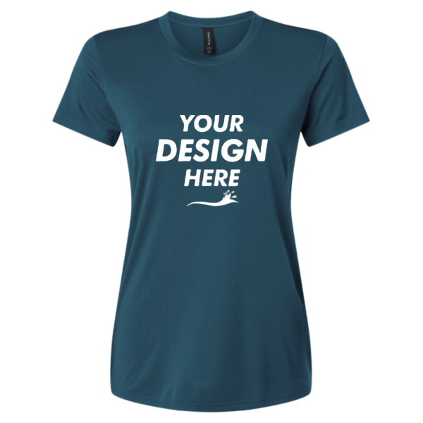 AllPro Women's Pro-Lock Performance T-Shirt, Atlantic Blue, Front view, Mockup