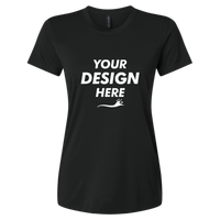 AllPro Women's Pro-Lock Performance T-Shirt, Black, Front view, Mockup