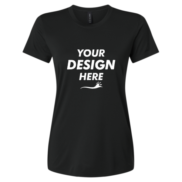 AllPro Women's Pro-Lock Performance T-Shirt, Black, Front view, Mockup