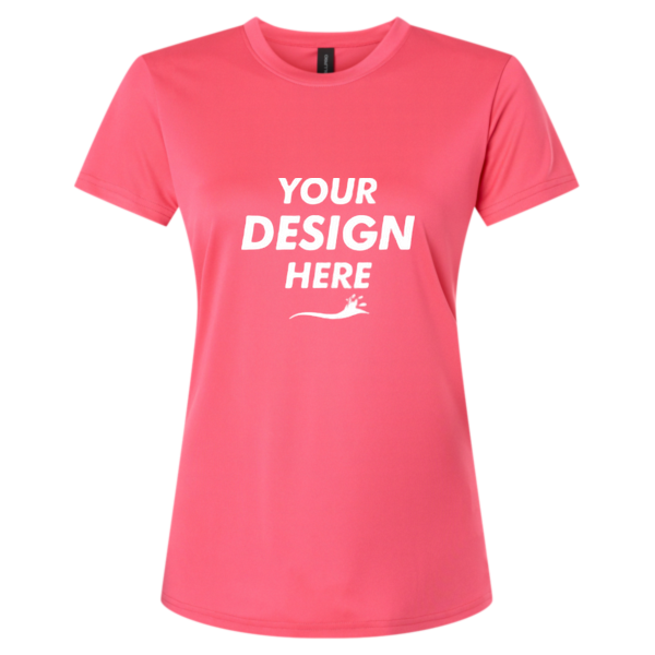 AllPro Women's Pro-Lock Performance T-Shirt, Bright Pink, Front view, Mockup
