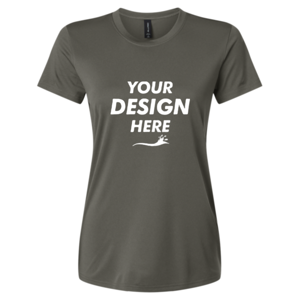 AllPro Women's Pro-Lock Performance T-Shirt, Charcoal, Front view, Mockup