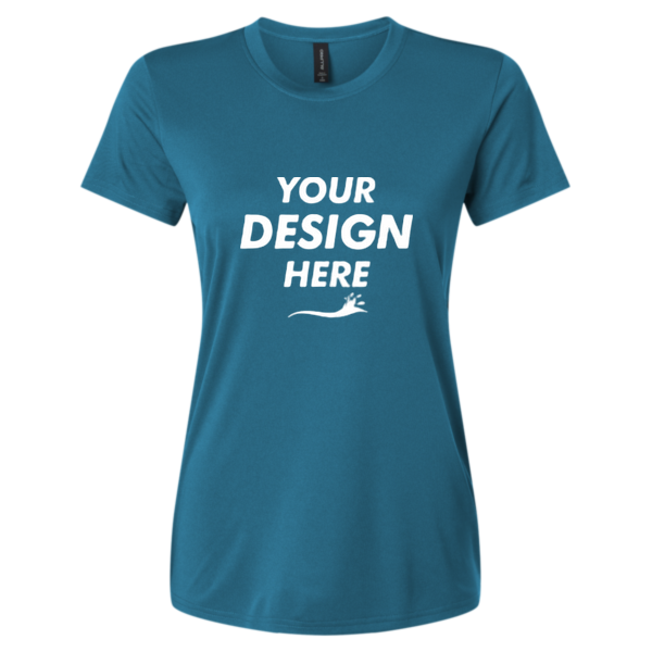 AllPro Women's Pro-Lock Performance T-Shirt, Pacific Blue, Front view, Mockup