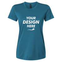 AllPro Women's Pro-Lock Performance T-Shirt, Pacific Blue, Front view, Mockup
