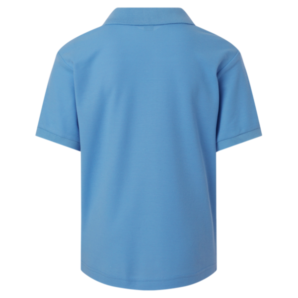 AllPro Youth Pique Polo, Carolina Blue, Back view