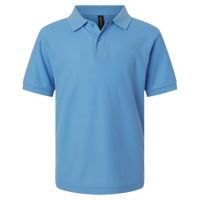 AllPro Youth Pique Polo, Carolina Blue, Front view