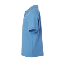 AllPro Youth Pique Polo, Carolina Blue, Left Sleeve view