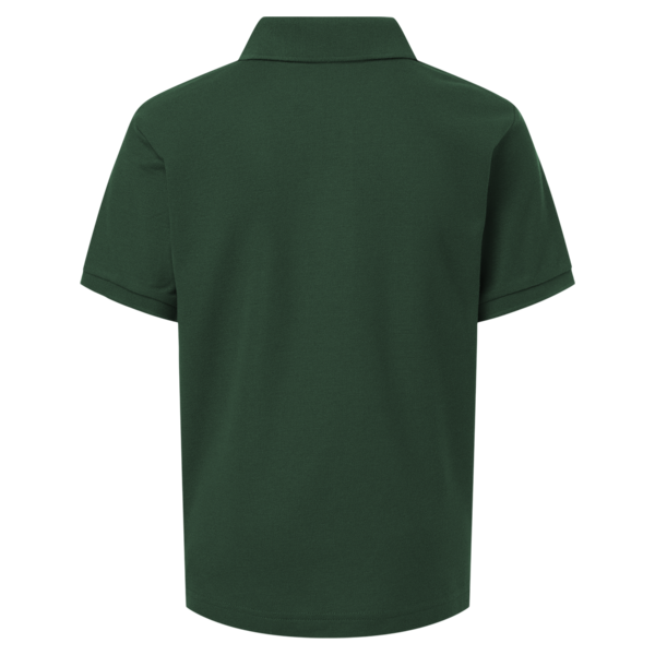 AllPro Youth Pique Polo, Forest Green, Back view