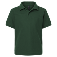 AllPro Youth Pique Polo, Forest Green, Front view