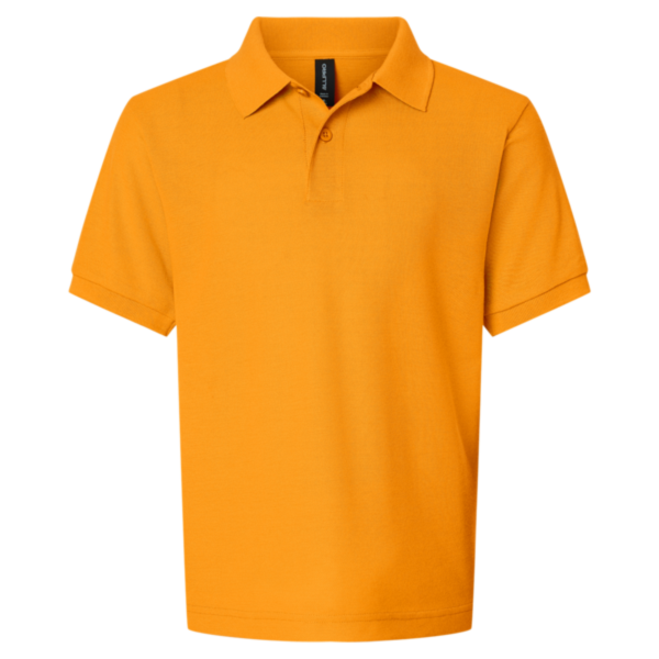 AllPro Youth Pique Polo, Gold, Front view