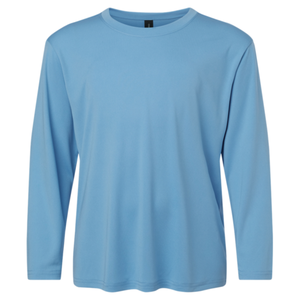 AllPro Youth Pro-Lock Performance Long Sleeve T-Shirt, Carolina Blue, Front view