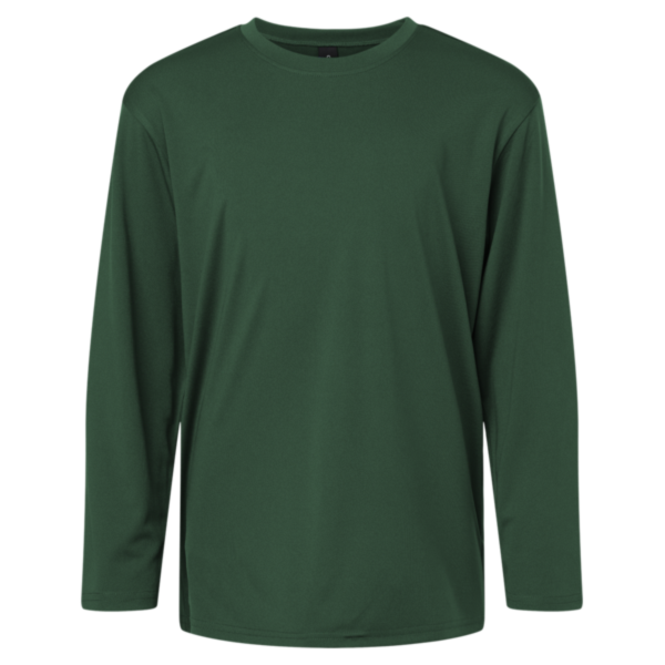 AllPro Youth Pro-Lock Performance Long Sleeve T-Shirt, Forest Green, Front view