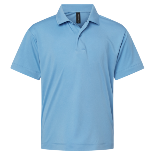 AllPro Youth Pro-Lock Performance Polo, Carolina Blue, Front view