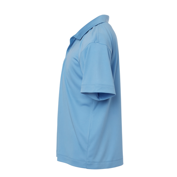 AllPro Youth Pro-Lock Performance Polo, Carolina Blue, Left Sleeve view