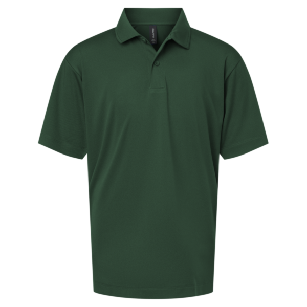 AllPro Youth Pro-Lock Performance Polo, Forest Green, Front view