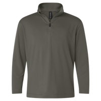 AllPro Youth Pro-Lock Performance Quarter-Zip Pullover, Charcoal, Front view