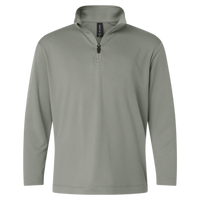 AllPro Youth Pro-Lock Performance Quarter-Zip Pullover, Greystone, Front view