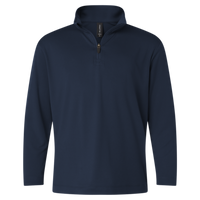 AllPro Youth Pro-Lock Performance Quarter-Zip Pullover, Navy, Front view