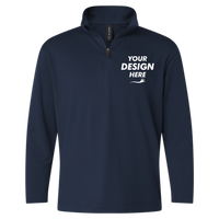 AllPro Youth Pro-Lock Performance Quarter-Zip Pullover, Navy, Front view, Mockup