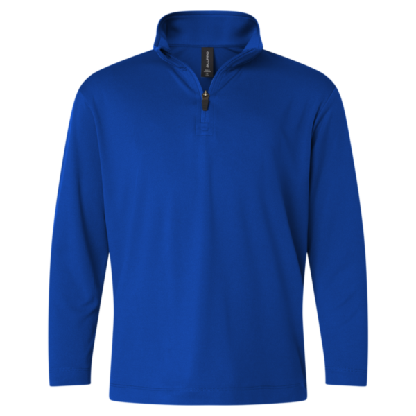 AllPro Youth Pro-Lock Performance Quarter-Zip Pullover, Royal, Front view