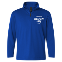 AllPro Youth Pro-Lock Performance Quarter-Zip Pullover, Royal, Front view, Mockup