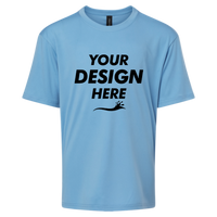 AllPro Youth Pro-Lock Performance T-Shirt, Carolina Blue, Front view, Mockup