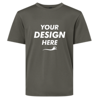 AllPro Youth Pro-Lock Performance T-Shirt, Charcoal, Front view, Mockup