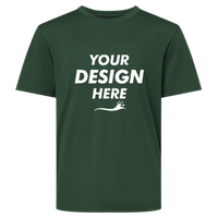 AllPro Youth Pro-Lock Performance T-Shirt, Forest Green, Front view, Mockup