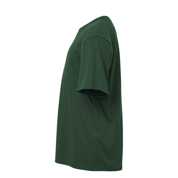 AllPro Youth Pro-Lock Performance T-Shirt, Forest Green, Left Sleeve view