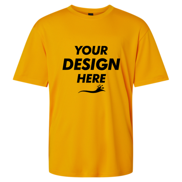AllPro Youth Pro-Lock Performance T-Shirt, Gold, Front view, Mockup