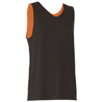 Alleson Athletic Men's Reversible Tank, Black / Orange, Front view